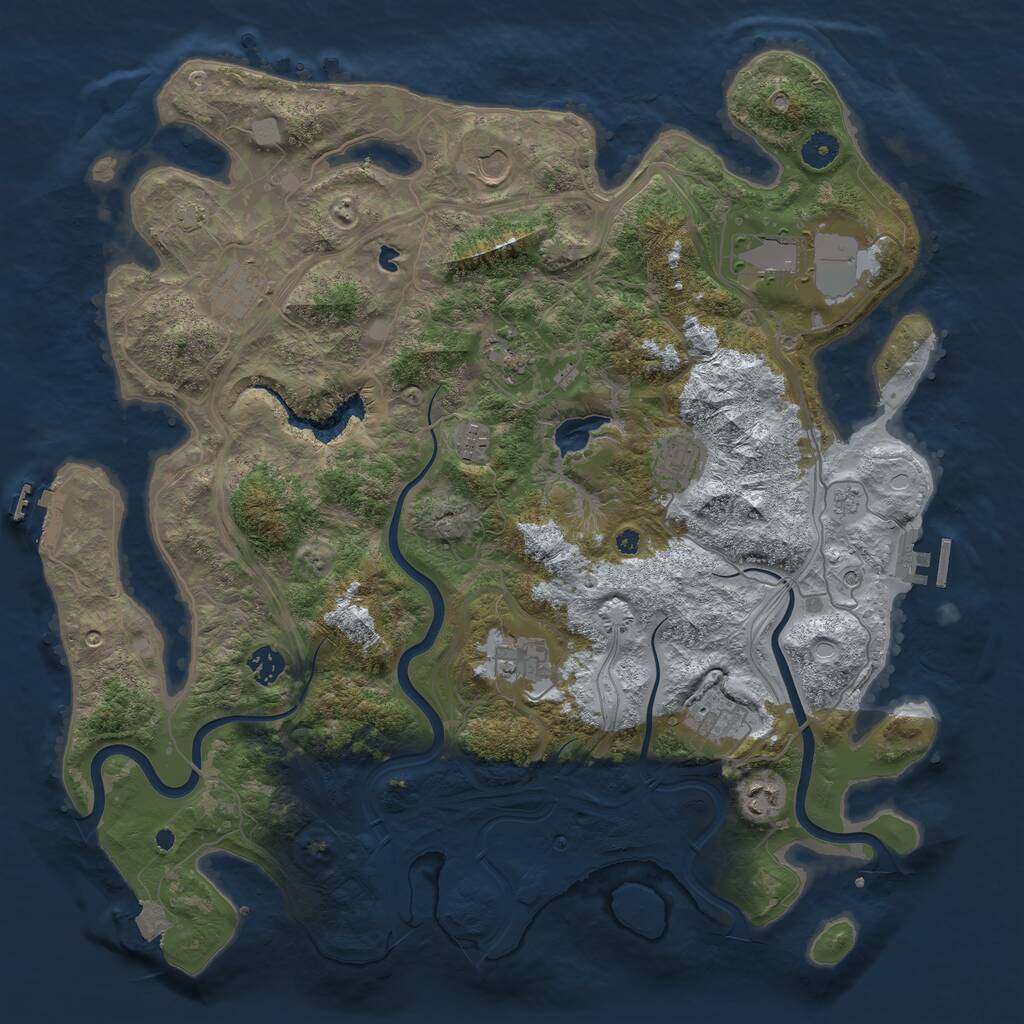 Rust Map: Procedural Map, Size: 4250, Seed: 187187187, 16 Monuments