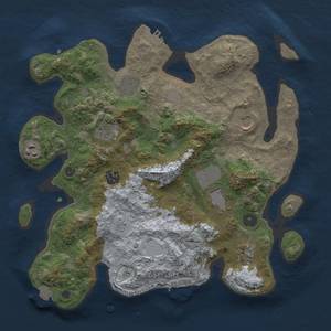 Thumbnail Rust Map: Procedural Map, Size: 3500, Seed: 25086, 15 Monuments