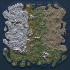 Thumbnail Rust Map: Procedural Map, Size: 6000, Seed: 17002, 19 Monuments