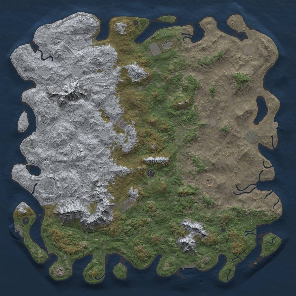 Rust Map: Procedural Map, Size: 6000, Seed: 17002, 19 Monuments