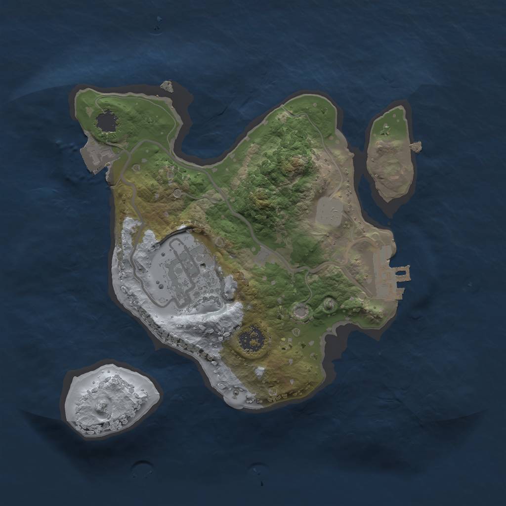 Rust Map: Procedural Map, Size: 2000, Seed: 31328961, 5 Monuments
