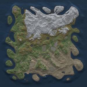 Thumbnail Rust Map: Procedural Map, Size: 4500, Seed: 664080075, 19 Monuments