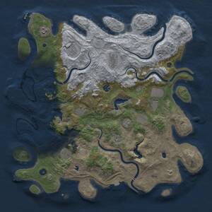 Thumbnail Rust Map: Procedural Map, Size: 4500, Seed: 664080075, 15 Monuments