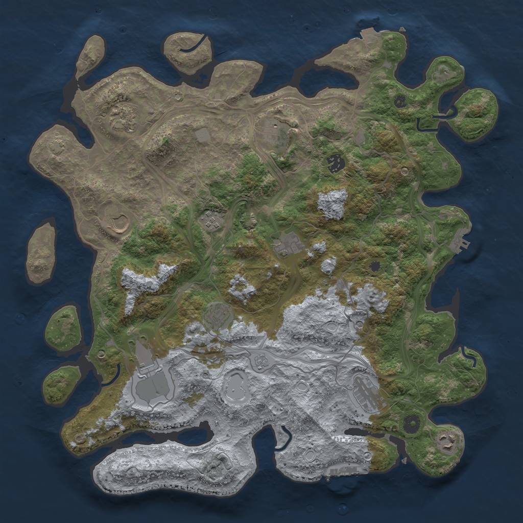 Rust Map: Procedural Map, Size: 4250, Seed: 1527179494, 18 Monuments