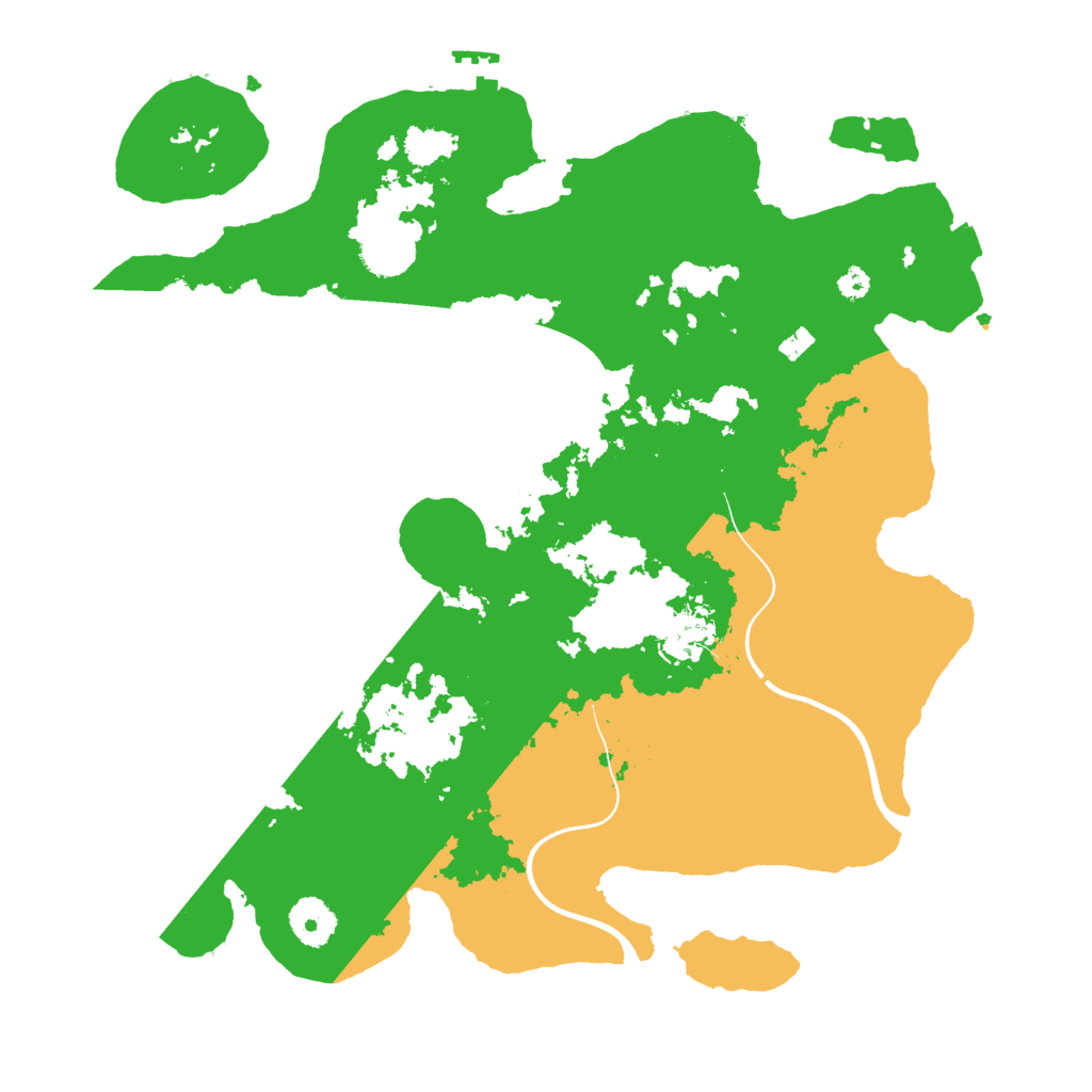 Biome Rust Map: Procedural Map, Size: 3500, Seed: 143127011