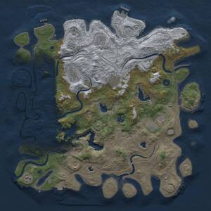 Thumbnail Rust Map: Procedural Map, Size: 4500, Seed: 514754, 15 Monuments