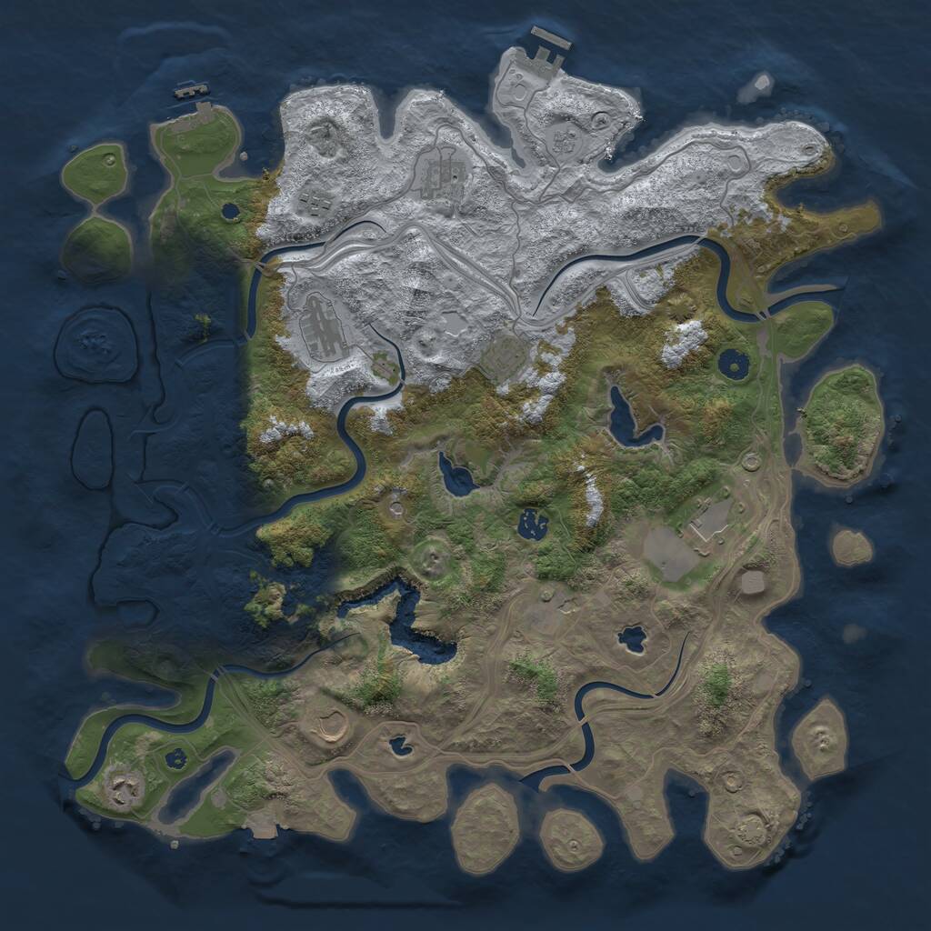 Rust Map: Procedural Map, Size: 4500, Seed: 514754, 15 Monuments