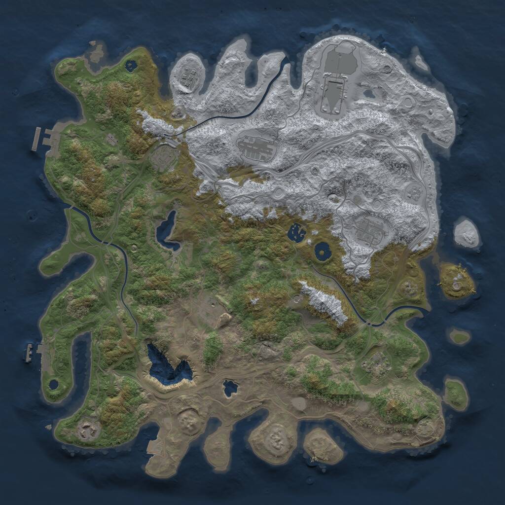 Rust Map: Procedural Map, Size: 4250, Seed: 542159181, 15 Monuments