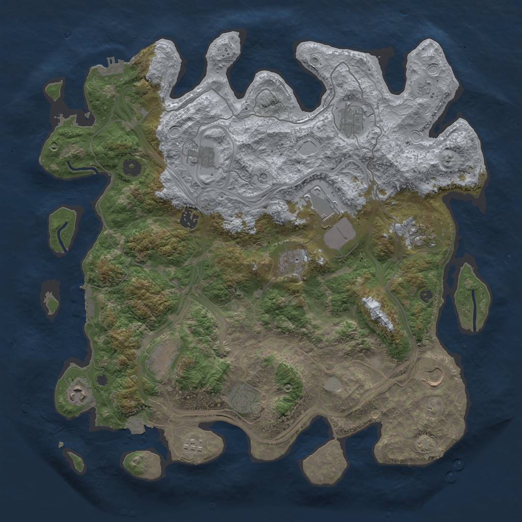 Rust Map: Procedural Map, Size: 4250, Seed: 29005, 19 Monuments