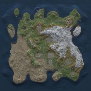 Thumbnail Rust Map: Procedural Map, Size: 3500, Seed: 1943135174, 18 Monuments