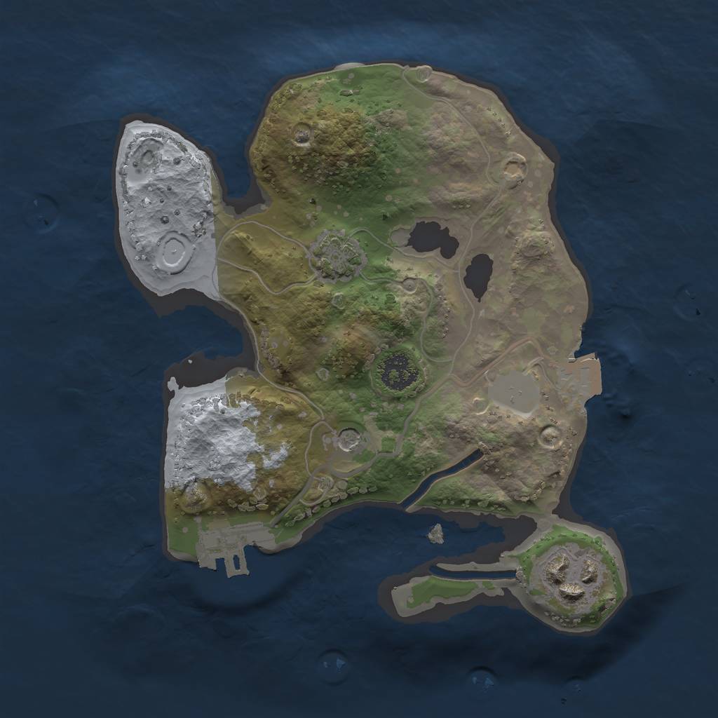 Rust Map: Procedural Map, Size: 2000, Seed: 777999777, 7 Monuments