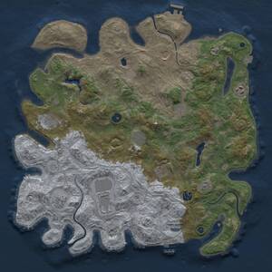 Thumbnail Rust Map: Procedural Map, Size: 4250, Seed: 21123, 16 Monuments