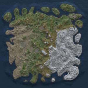 Thumbnail Rust Map: Procedural Map, Size: 4500, Seed: 1765765577, 17 Monuments