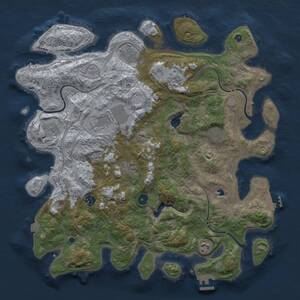 Thumbnail Rust Map: Procedural Map, Size: 4250, Seed: 36148272, 15 Monuments