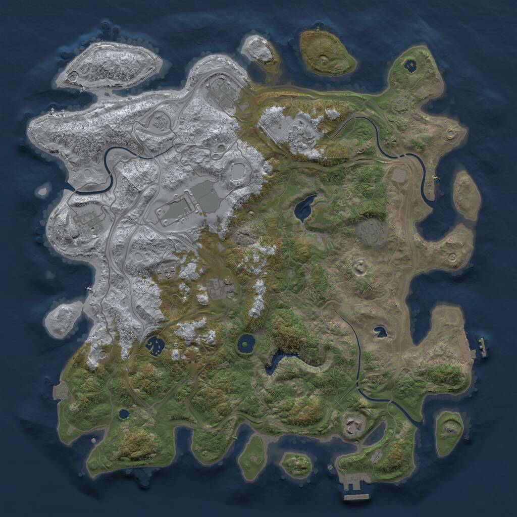 Rust Map: Procedural Map, Size: 4250, Seed: 36148272, 15 Monuments
