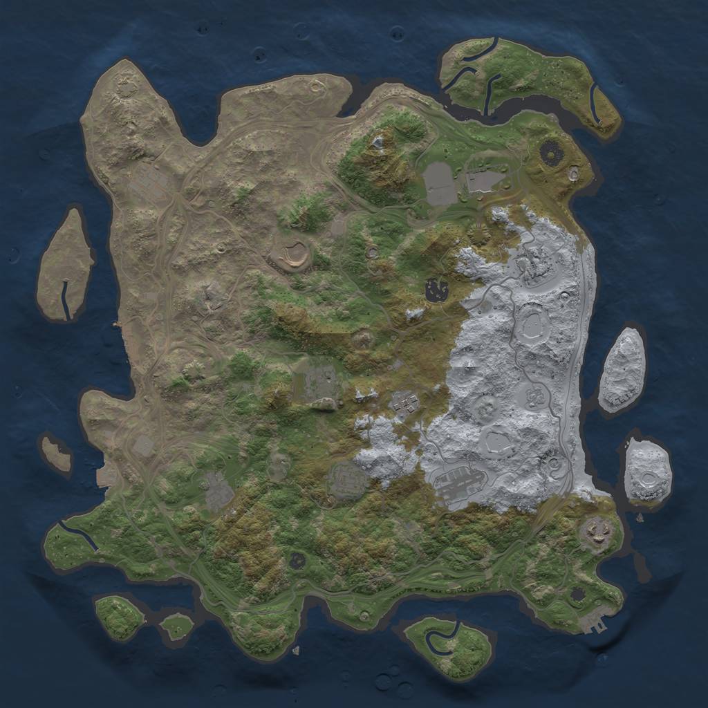 Rust Map: Procedural Map, Size: 4300, Seed: 67029598, 19 Monuments