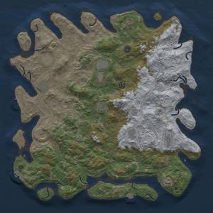 Thumbnail Rust Map: Procedural Map, Size: 4800, Seed: 1988634201, 19 Monuments