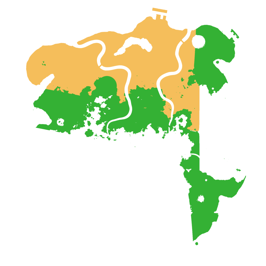 Biome Rust Map: Procedural Map, Size: 3600, Seed: 79182219