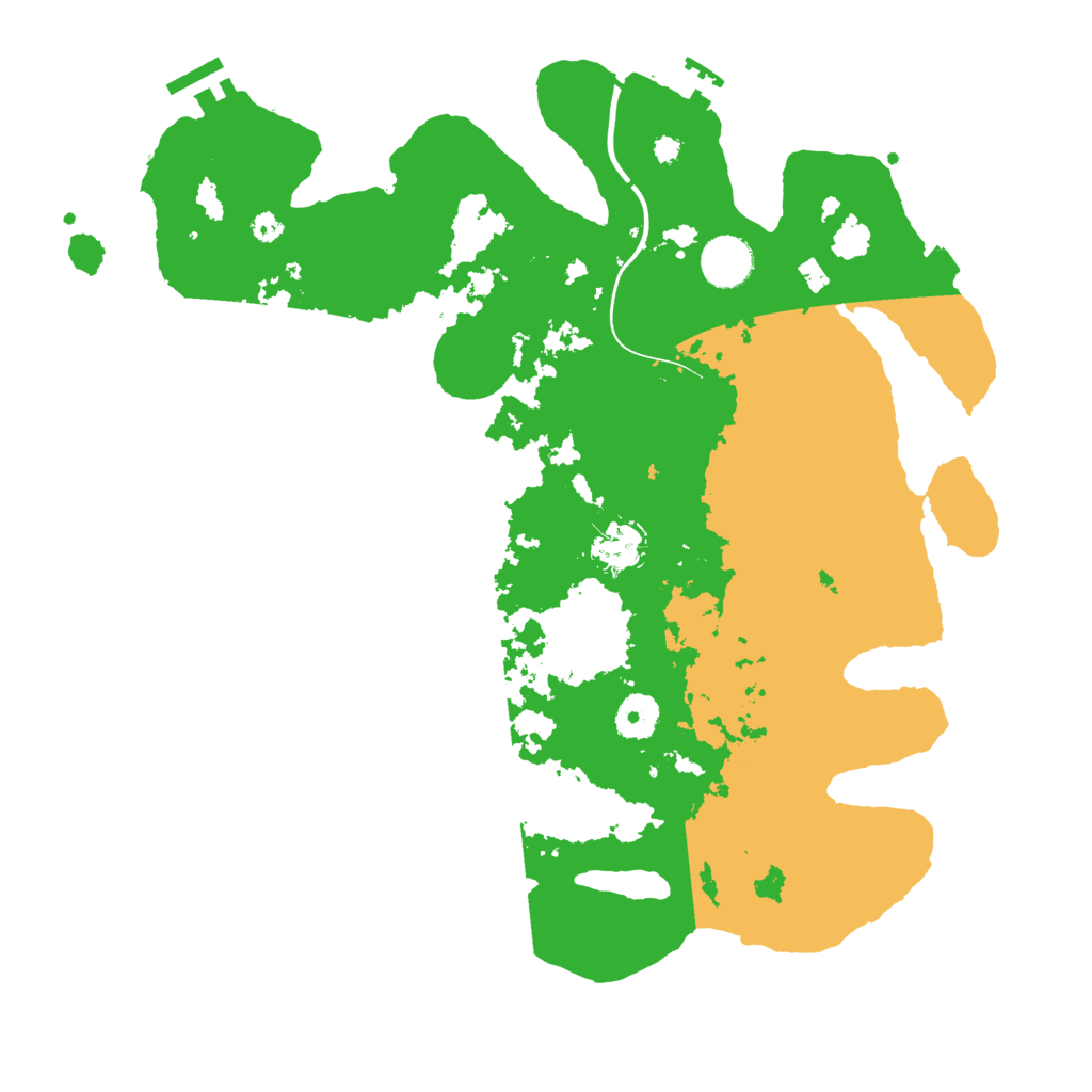 Biome Rust Map: Procedural Map, Size: 3700, Seed: 741734779