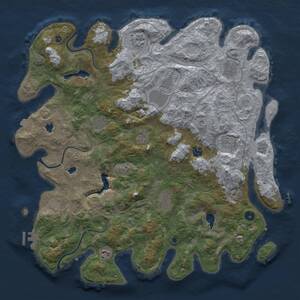 Thumbnail Rust Map: Procedural Map, Size: 4500, Seed: 475927920, 16 Monuments