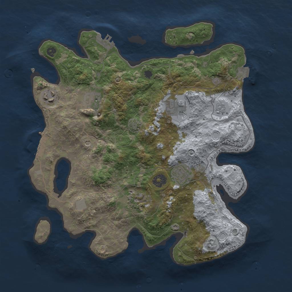Rust Map: Procedural Map, Size: 3200, Seed: 11223, 13 Monuments