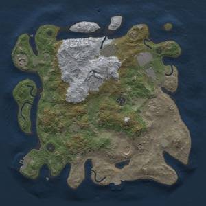 Thumbnail Rust Map: Procedural Map, Size: 3500, Seed: 2100096621, 14 Monuments