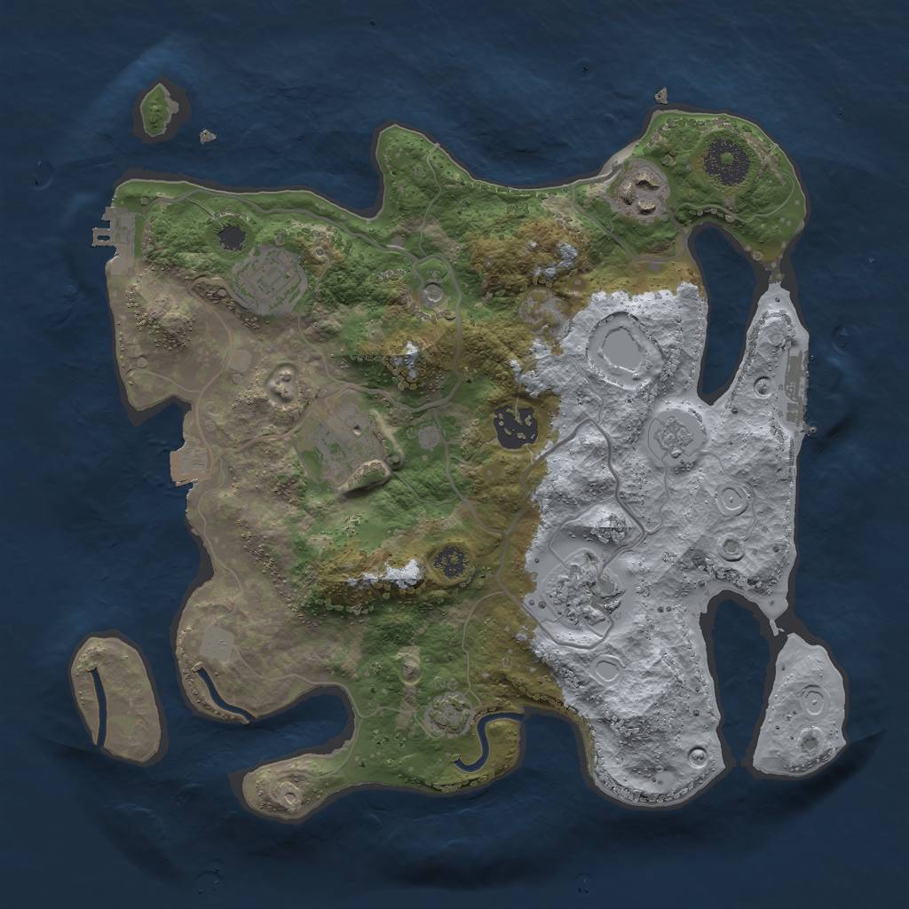 Rust Map: Procedural Map, Size: 3000, Seed: 1903999257, 13 Monuments