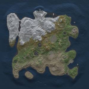 Thumbnail Rust Map: Procedural Map, Size: 3000, Seed: 2087191175, 13 Monuments