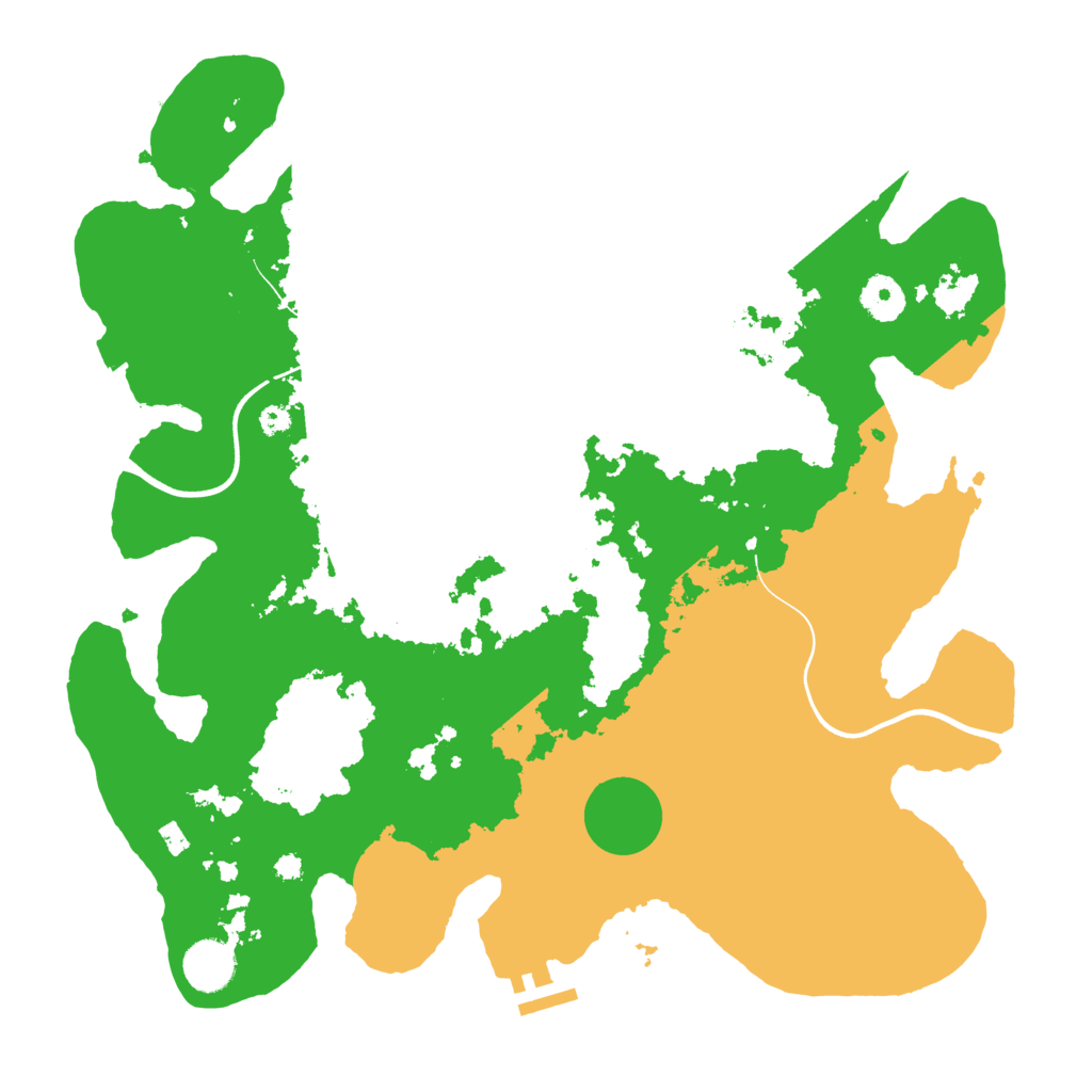 Biome Rust Map: Procedural Map, Size: 3700, Seed: 88667755