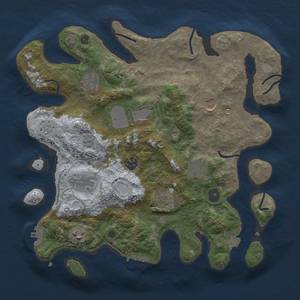 Thumbnail Rust Map: Procedural Map, Size: 3500, Seed: 789235966, 17 Monuments