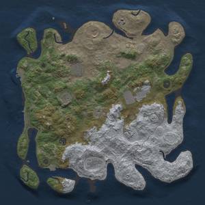 Thumbnail Rust Map: Procedural Map, Size: 4000, Seed: 1816936892, 18 Monuments