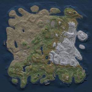 Thumbnail Rust Map: Procedural Map, Size: 4250, Seed: 340414669, 15 Monuments