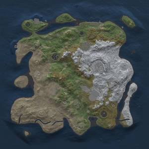 Thumbnail Rust Map: Procedural Map, Size: 3500, Seed: 954240915, 14 Monuments