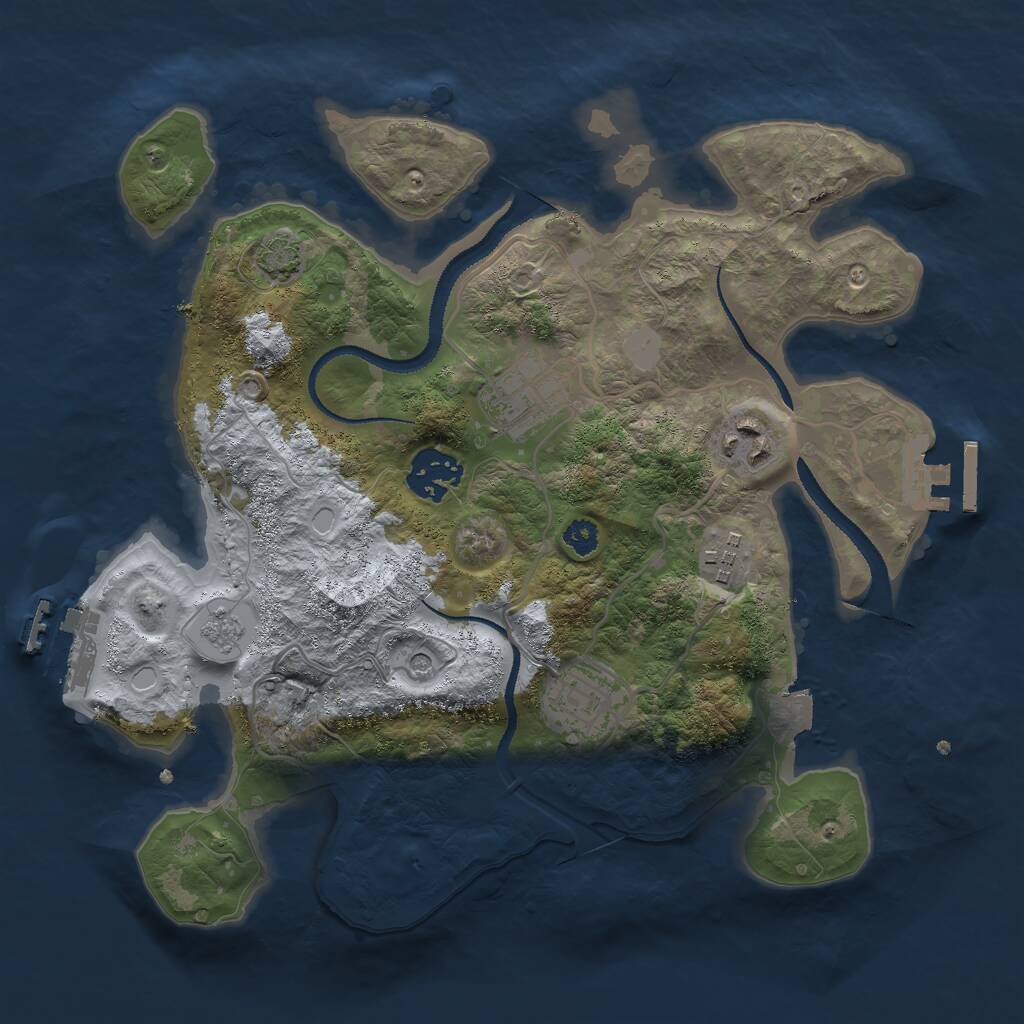 Rust Map: Procedural Map, Size: 2950, Seed: 112435, 11 Monuments