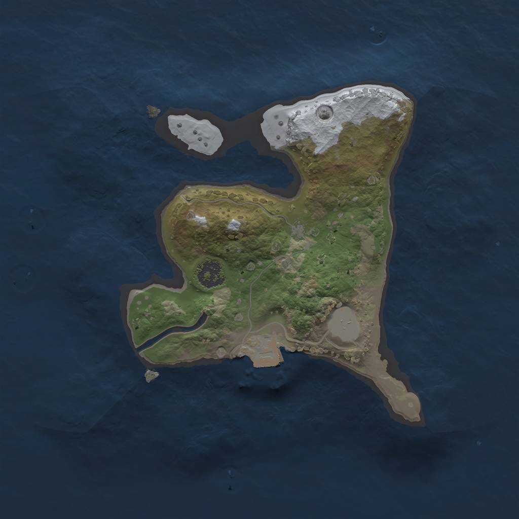 Rust Map: Procedural Map, Size: 2000, Seed: 123051, 3 Monuments