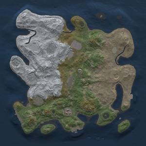 Thumbnail Rust Map: Procedural Map, Size: 3500, Seed: 265827584, 16 Monuments