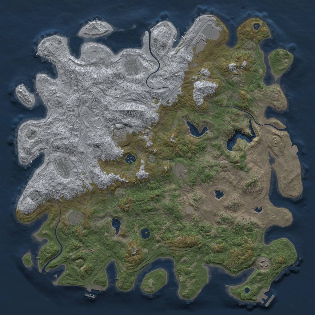 Rust Map: Procedural Map, Size: 4800, Seed: 1666179241, 16 Monuments
