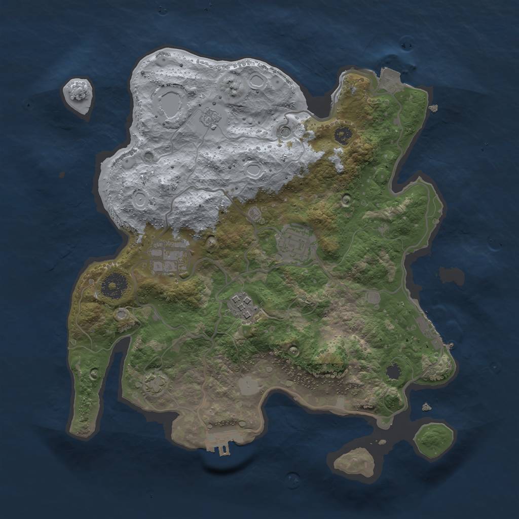 Rust Map: Procedural Map, Size: 3000, Seed: 831098198, 11 Monuments