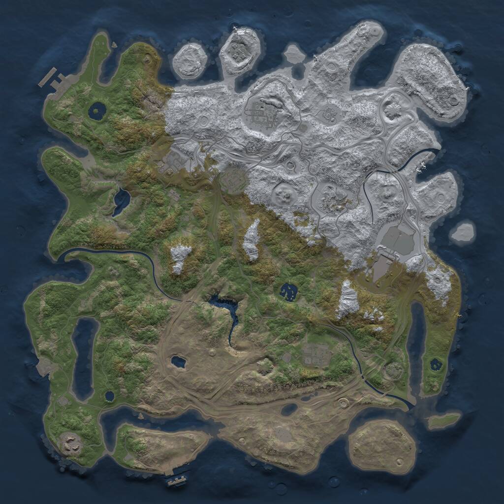 Rust Map: Procedural Map, Size: 4250, Seed: 859649381, 15 Monuments