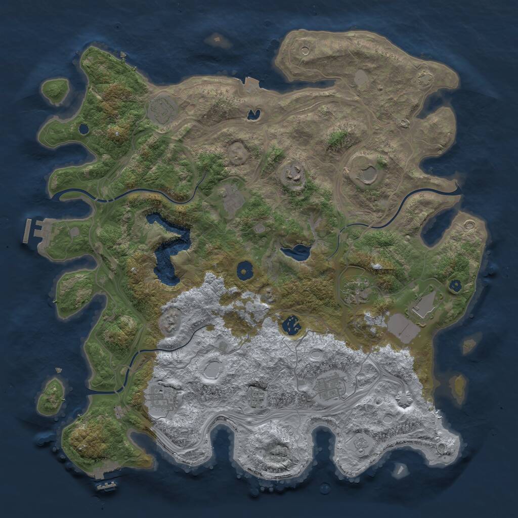Rust Map: Procedural Map, Size: 4250, Seed: 81143729, 16 Monuments