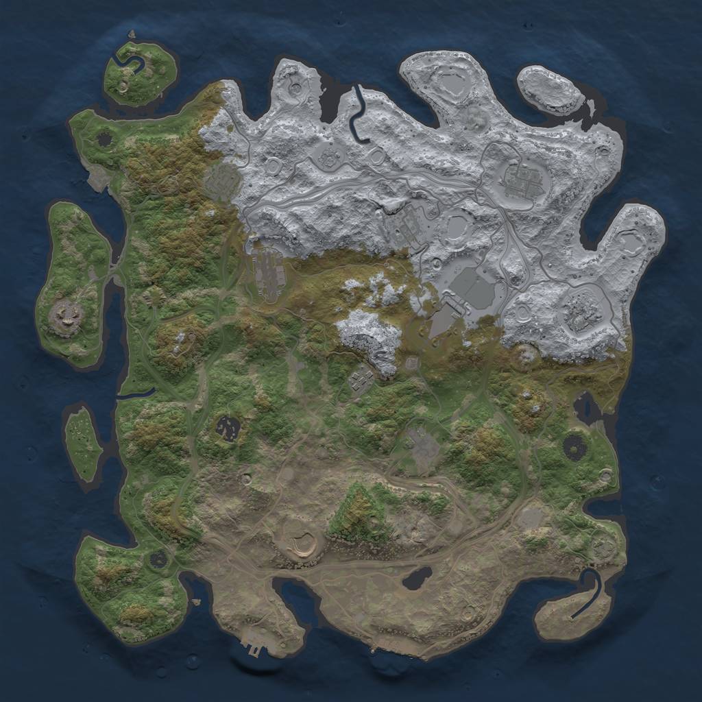 Rust Map: Procedural Map, Size: 4250, Seed: 137378674, 19 Monuments