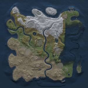 Thumbnail Rust Map: Procedural Map, Size: 3750, Seed: 1876939182, 15 Monuments