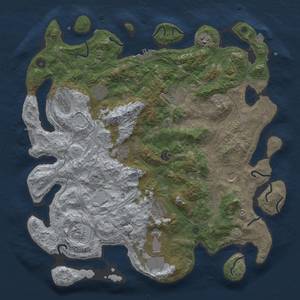 Thumbnail Rust Map: Procedural Map, Size: 4500, Seed: 1266947212, 19 Monuments