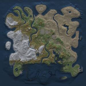 Thumbnail Rust Map: Procedural Map, Size: 4250, Seed: 131822770, 16 Monuments