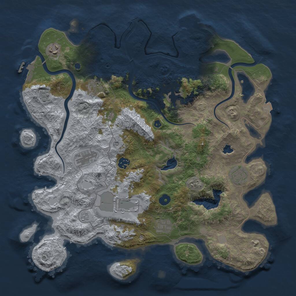 Rust Map: Procedural Map, Size: 4000, Seed: 32560863, 15 Monuments