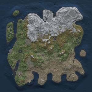 Thumbnail Rust Map: Procedural Map, Size: 3600, Seed: 10411, 17 Monuments