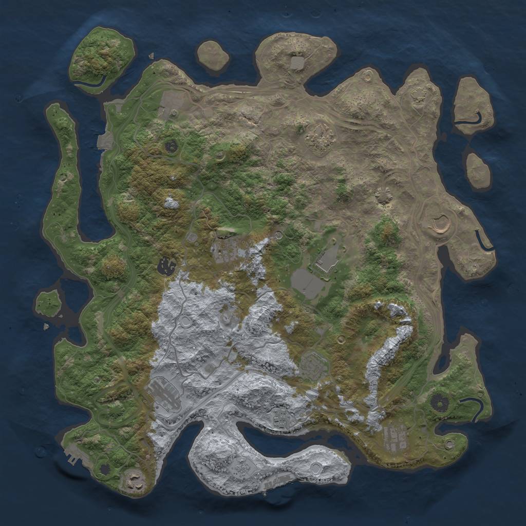 Rust Map: Procedural Map, Size: 4250, Seed: 13738674, 19 Monuments