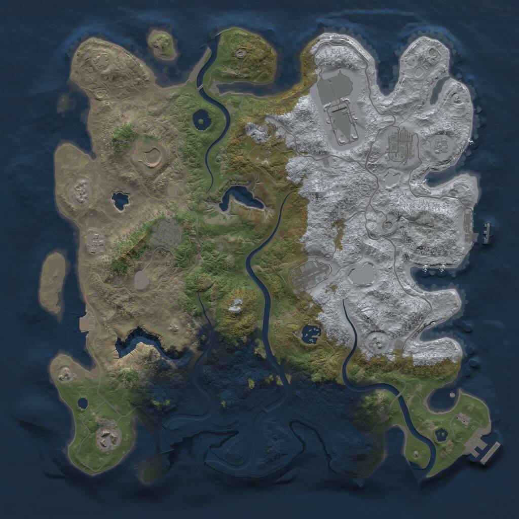 Rust Map: Procedural Map, Size: 4000, Seed: 62407744, 15 Monuments