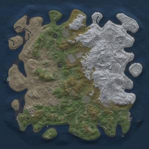 Thumbnail Rust Map: Procedural Map, Size: 4500, Seed: 427639191, 19 Monuments