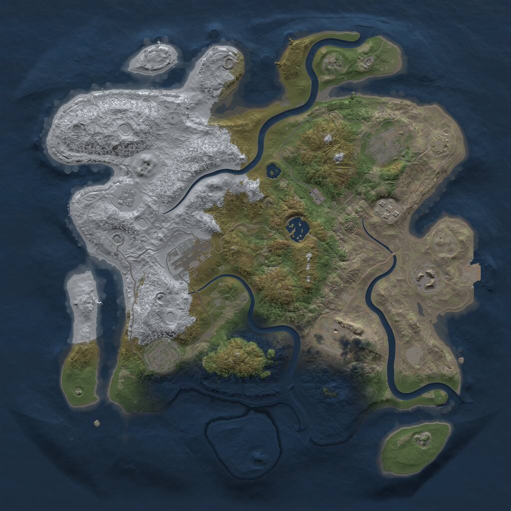 Rust Map: Procedural Map, Size: 3400, Seed: 115477976, 11 Monuments